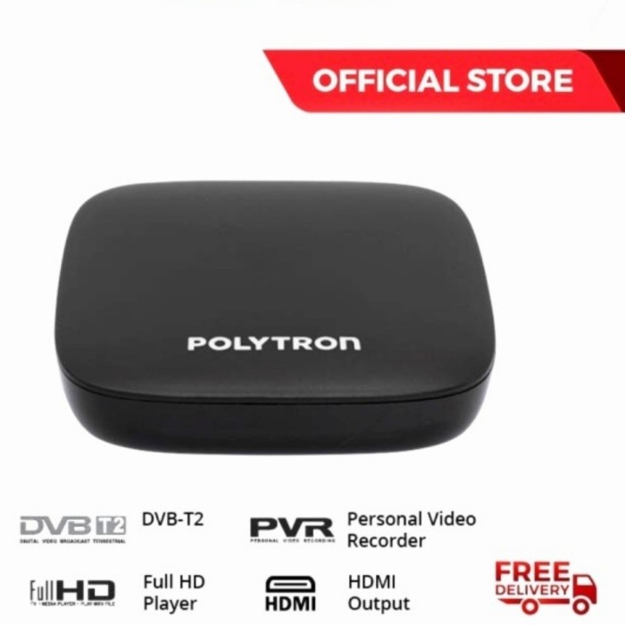 Polytron PDV-600 Set Top Box DVB T2 Receiver Tv Digital HEMAT