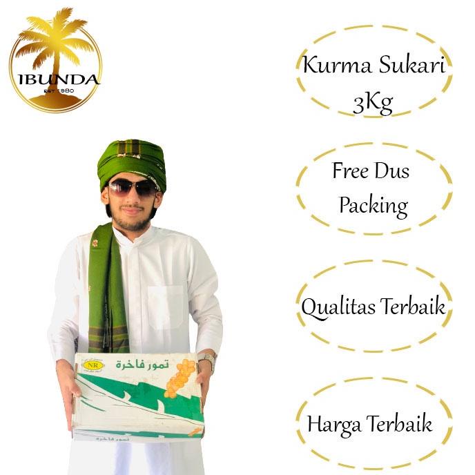 

☻☻► Kurma Sukari 3Kg Alqaseem Premium | {Free Dus Packing dan plastic wrap}