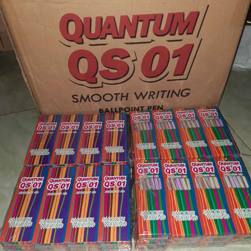 Pulpen QUANTUM QS 01 STANDARD Hitam Per Lusin (12 pcs)