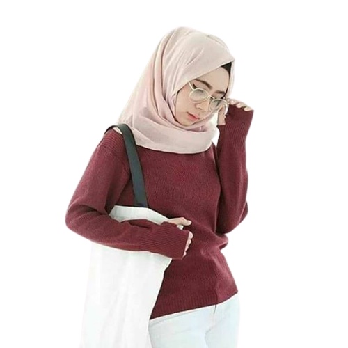 KALILA - Roundhand Sweater Rajut Halus