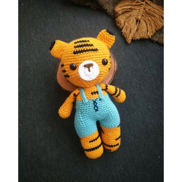 BONEKA RAJUT ANAK MAINAN ANAK TIGER BESAR MACAN HARIMAU