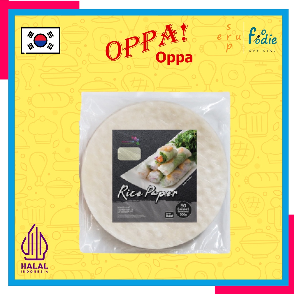 

SUPERFOODIE Rice Paper Bulat / Kulit Lumpia High Quality Kulit Risol dan Risoles Halal dari Tepung Beras isi 30 Lembar