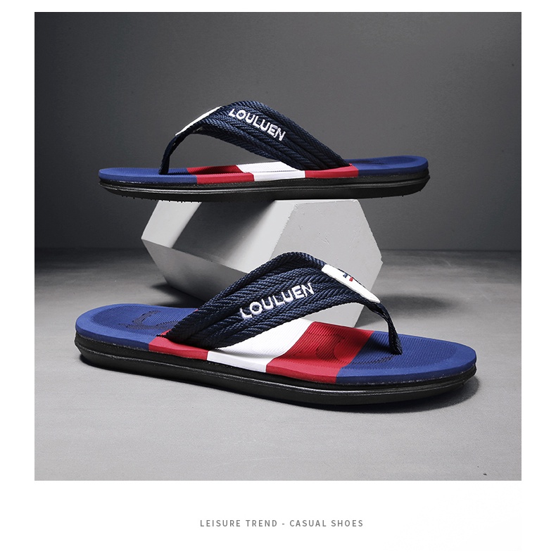 SANDAL JEPIT PRIA NON-SLIP TALI WEBING LULEN | SENDAL RUMAH FASHION CASUAL UNIK