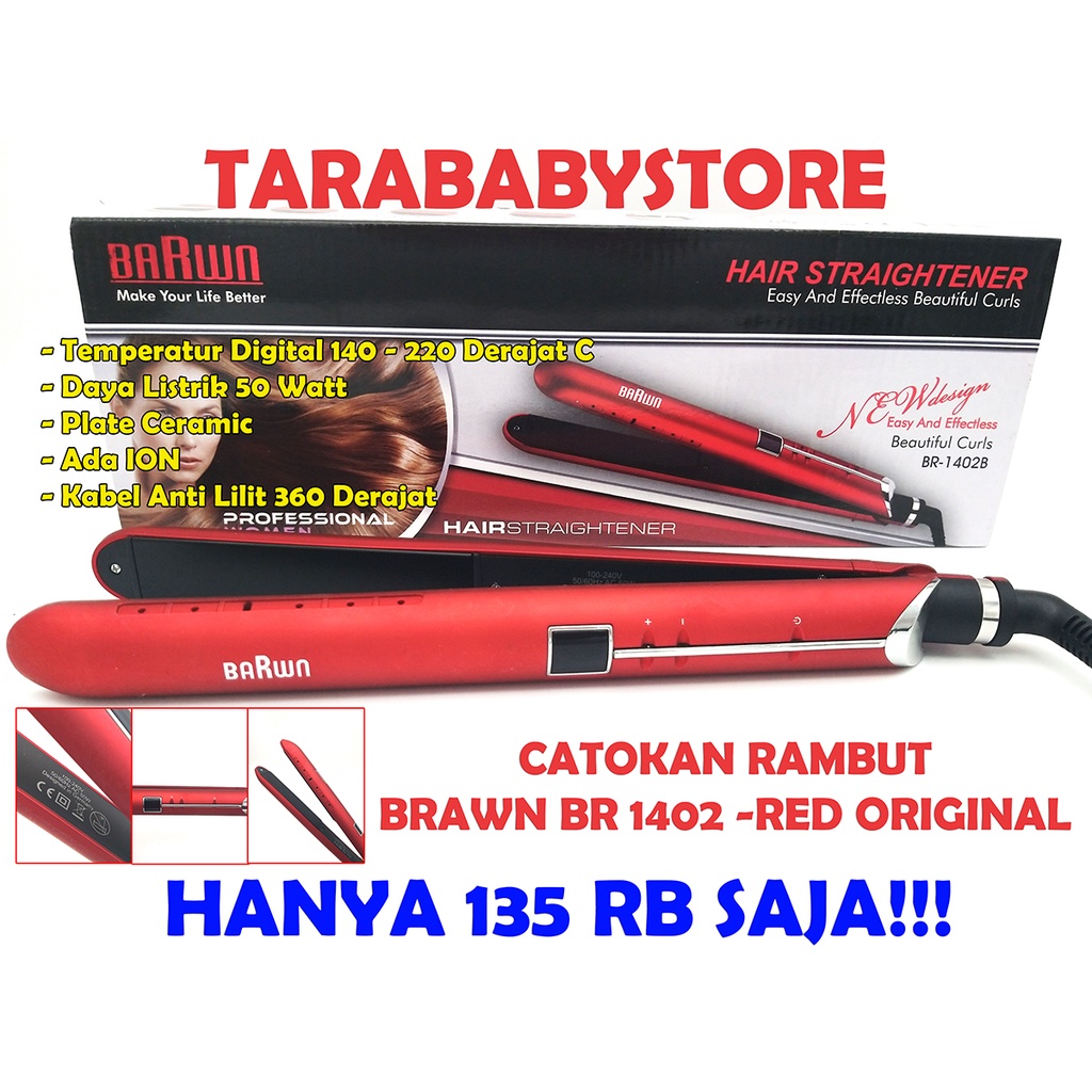 Catokan BARWN BR 1402 / Catok 2IN1 PELURUS PENGERITING RAMBUT HAIR