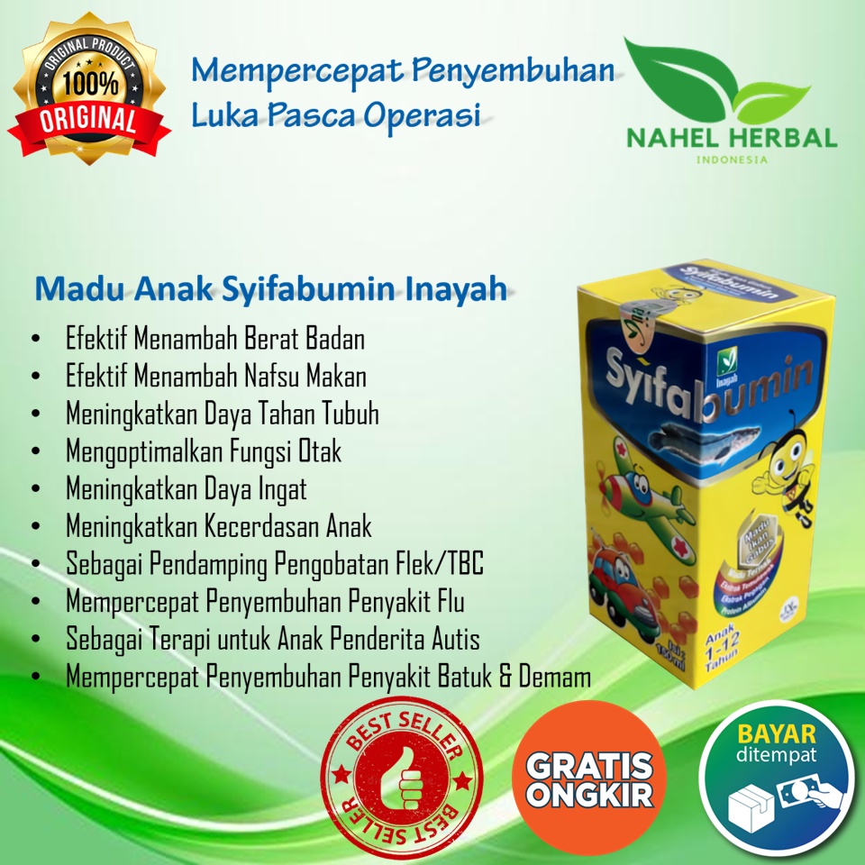 Obat Gemuk Pria Racikan Farmasi Bpom - Vitamin Madu Anak Syifabumin Albumin Plus Temulawak - Vitamin