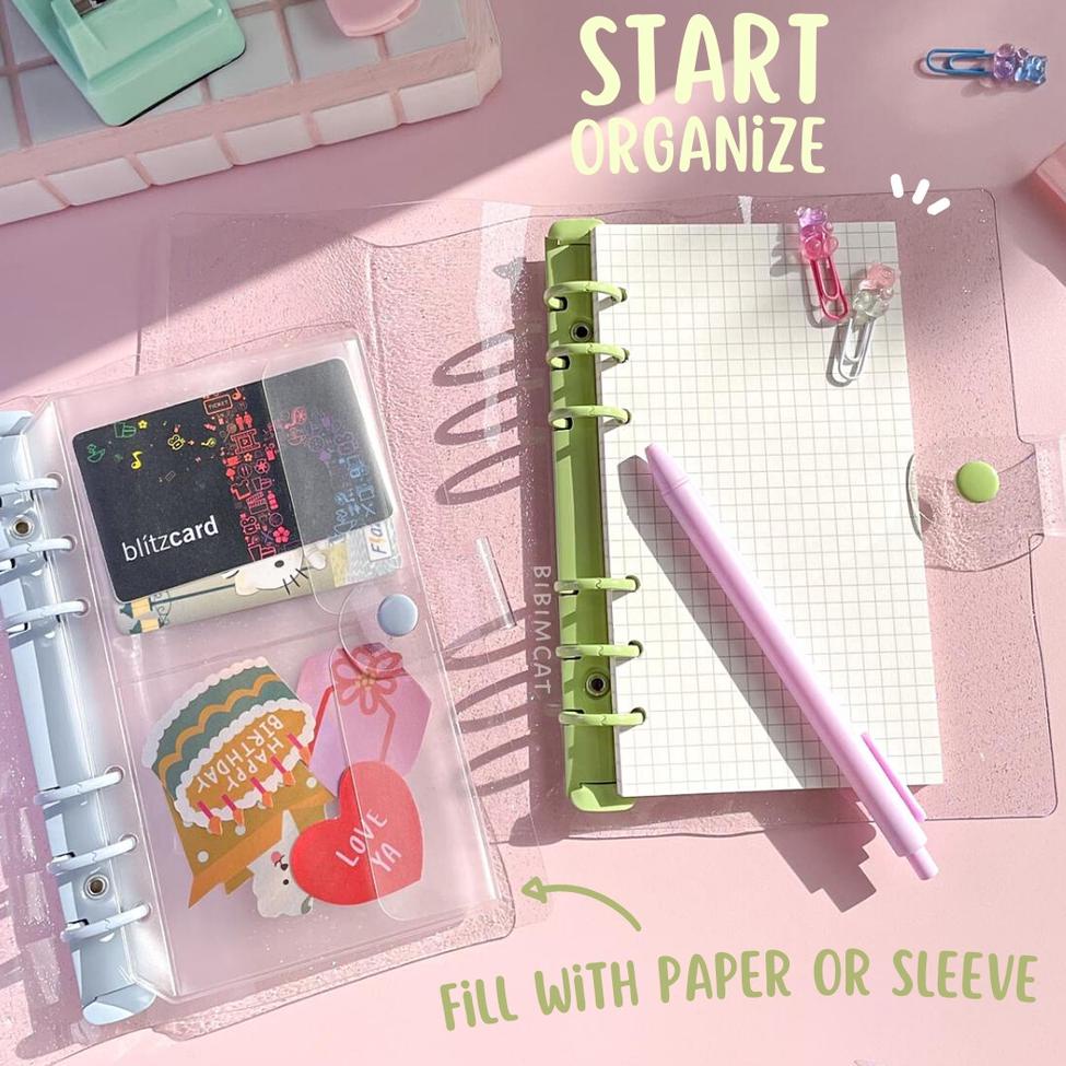 

[PRODUK Q87PY] (A6 Size) Binder Keuangan PVC Jelly Cover Case 6 Ring Warna VAH