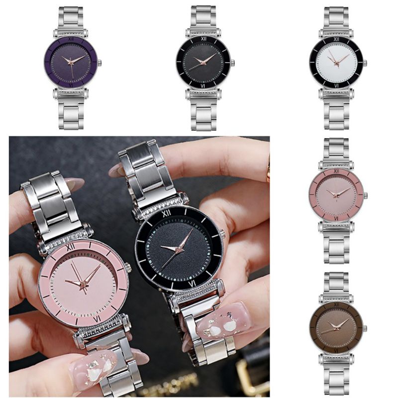 jam tangan wanita Quartz luminous free Batre cadangan