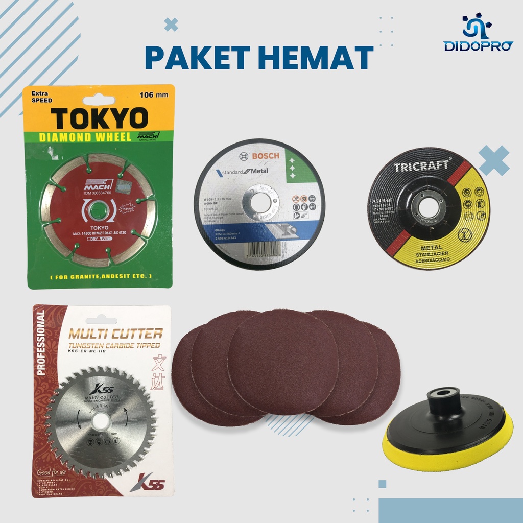 Paket 10pcs Mata Gerinda Potong Poles Amplas Besi Kayu Keramik Beton