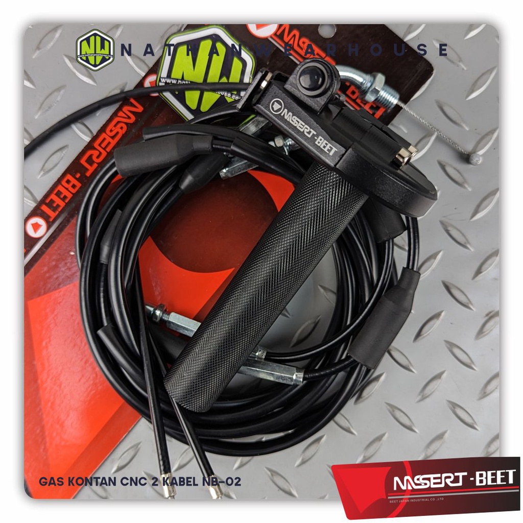 Gas Spontan Kontan Full CNC 2 Kabel Racing Universal Nassert Beet NB02