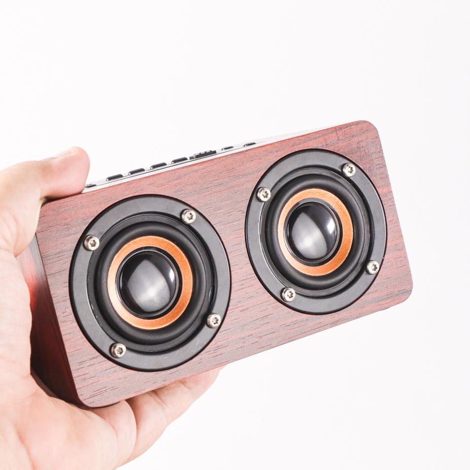 Garansi Produk Speaker Bluetooth Stereo Subwoofer - Speaker Portable - Wood Materials - W5