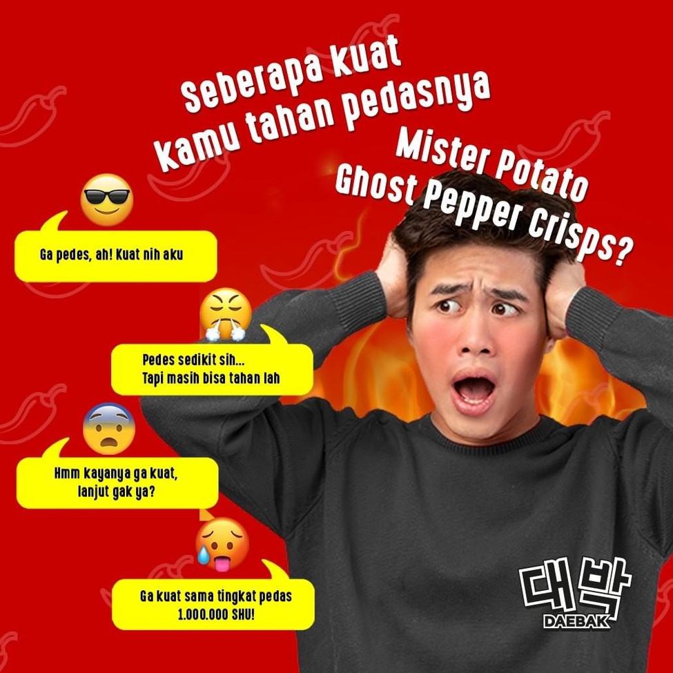 

(C-J4J)(♥☞) PAQUI Mister Potato Ghost Pepper X Daeblak Mamee Keripik Kentang Pedas Hot Spicy Exp 2024 siap dikirim