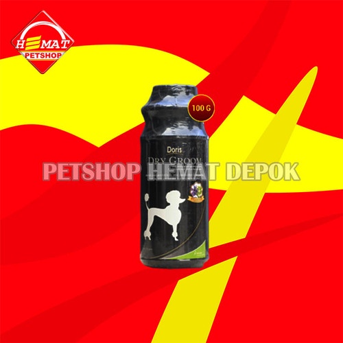 Doris Dog Powder Dry Grom Shampo Bedak Anjing anti kutu 100gr