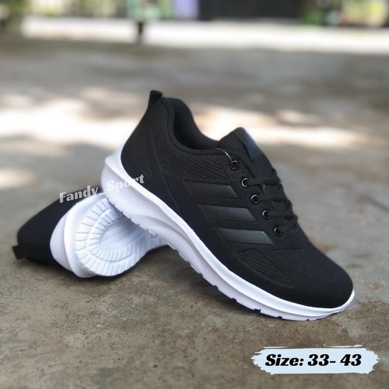 PRODUK TREND Sepatu Sekolah Hitam Putih - Hitam Polos Pria/Wanita Sepatu Kerja Sepatu Sneakers Casua