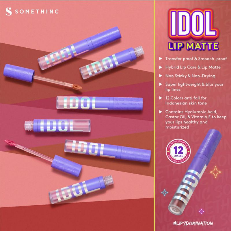 SOMETHINC Idol Blurry Soft Lip Matte - Lip Cream Matte - Lipstik