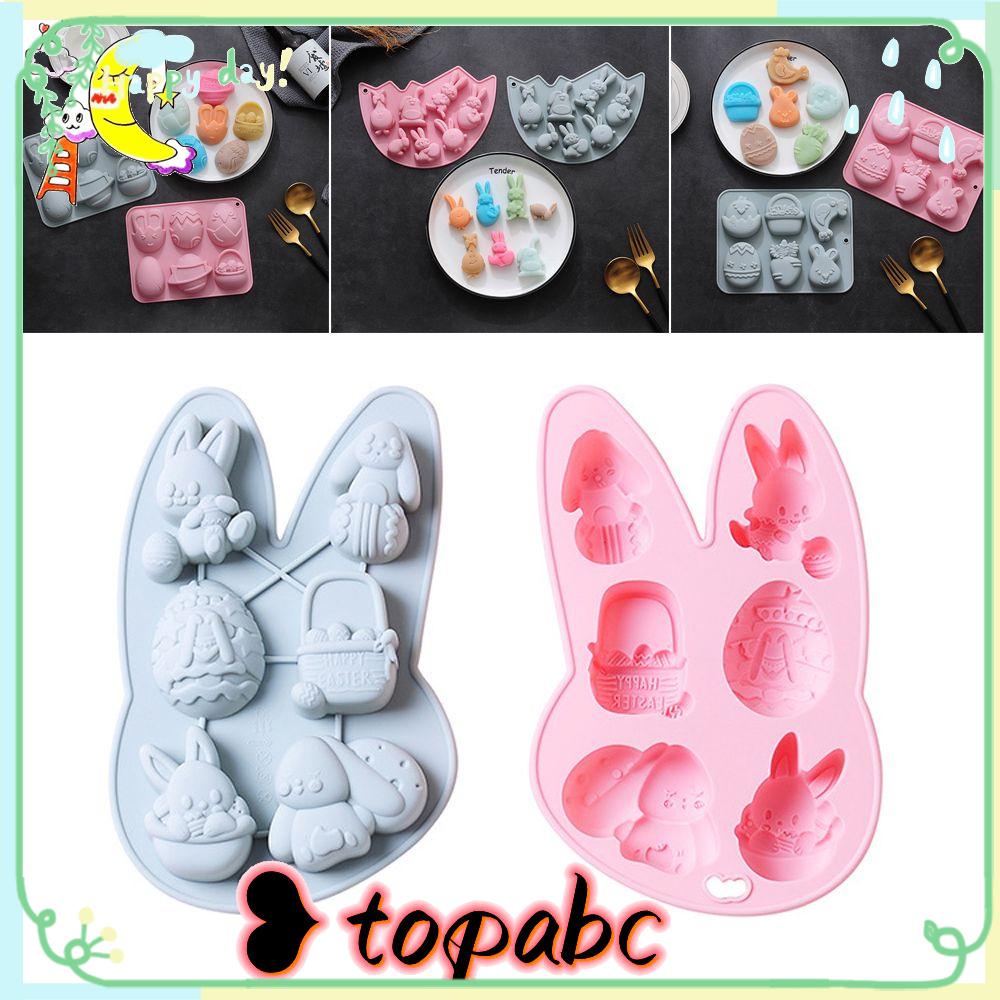 Top Easter Mold Rabbit Cute Bunny Ice Tray Happy Easter Cetakan Silikon