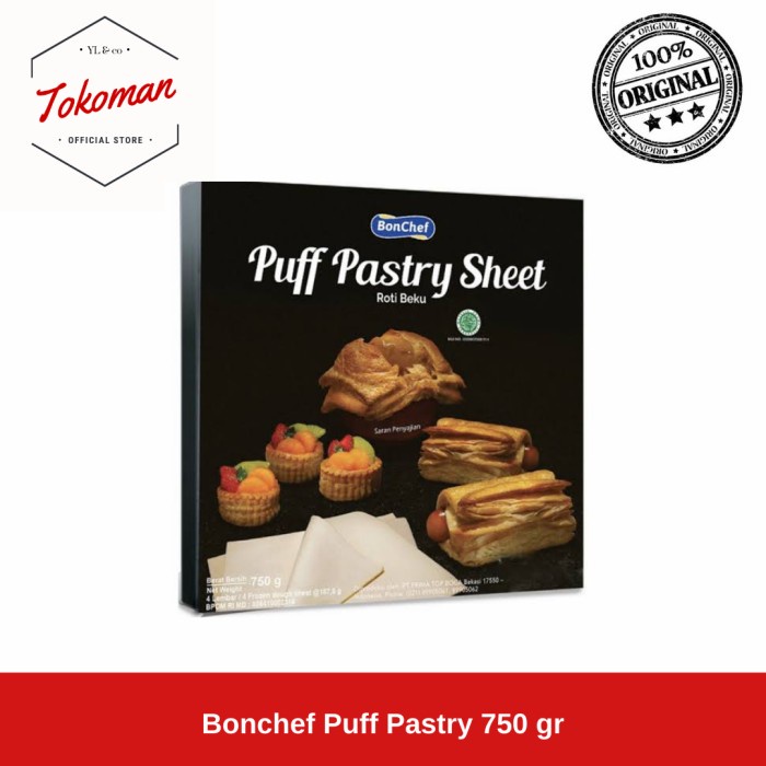 

Bonchef Puff Pastry 750gr / 750 gr - 4 Lembar