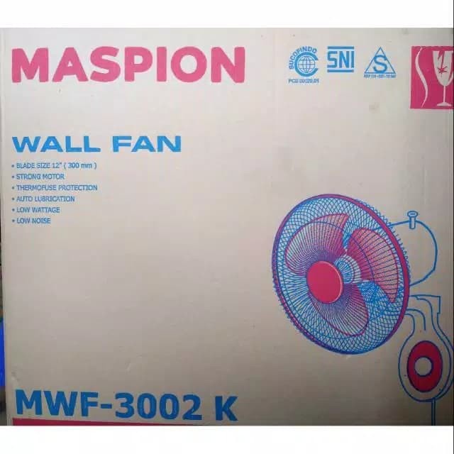 wall fan MASPION 12inch MWF 3002 K / kipas angin dinding 12&quot; MWF3002K