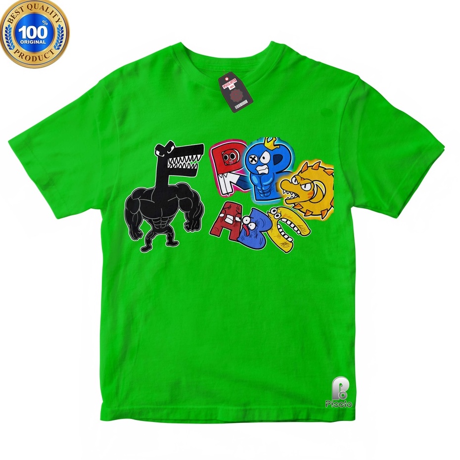 BAJU ANAK KAOS ATASAN ANAK ALPHABET LORE X RAINBOW FRIENDS UNISEX Bahan COTTUN (FREE NAMA)