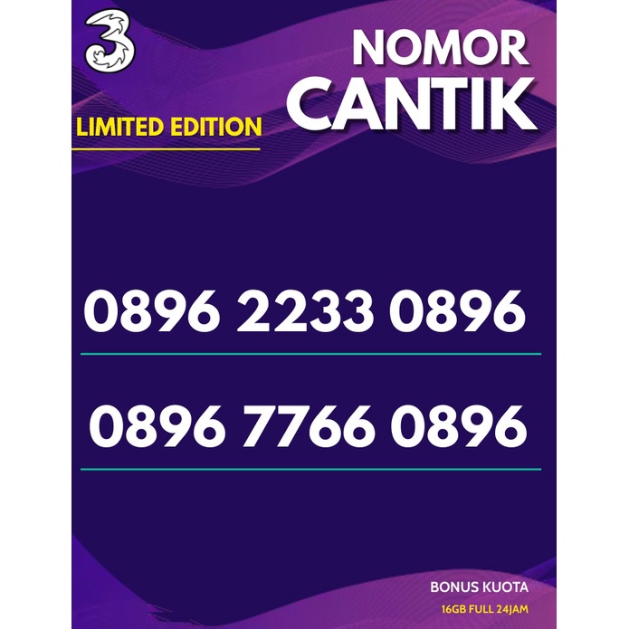 Nomor Cantik Tri Limited Edition