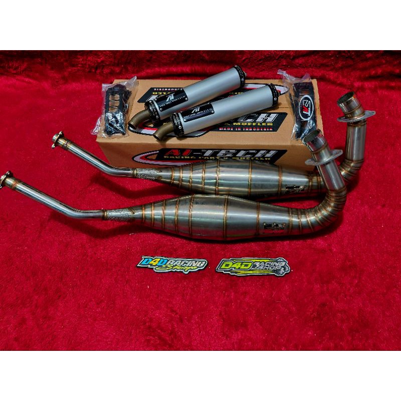 Knalpot aitech NON Cobra Standar Ninja R SS RR stenlise X1 Leher C dan X2 Leher L