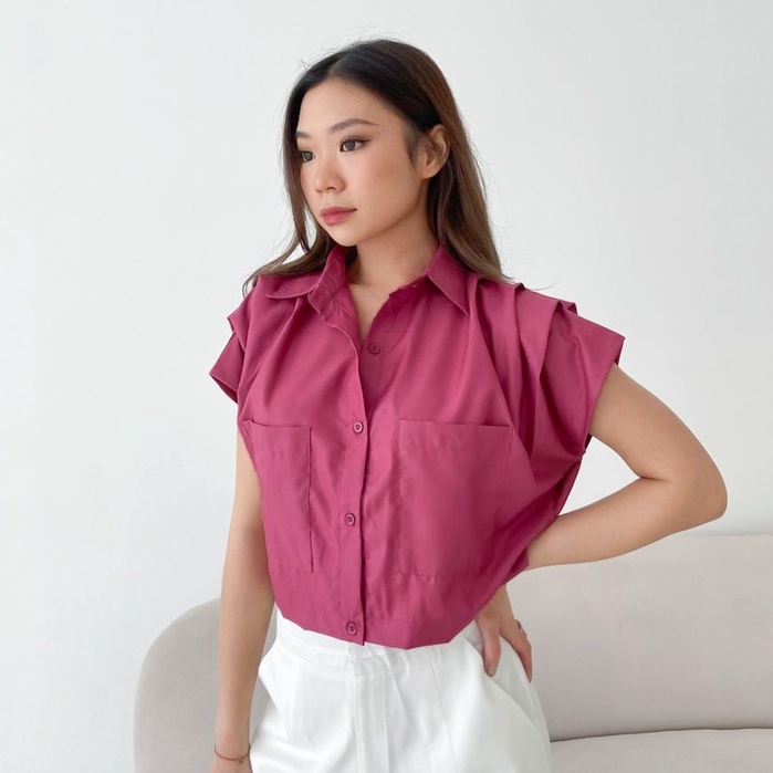 [TAVIA] NORA TOP / BLOUSE WANITA / KEMEJA WANITA / ATASAN WANITA / CROP TOP WANITA