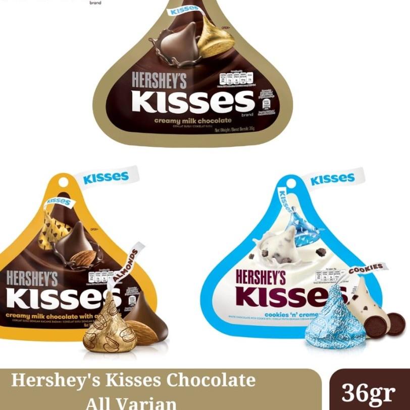 

Paling Disukai ✦ Khas Jaya Hershey Kisses Cokelat Milk / Cookies n Creme / Milk Almond 36 gr,,,