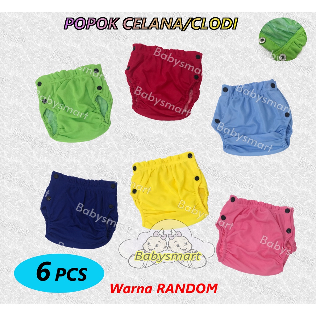 Babysmart - 6 Pcs Popok / Celana Bayi Kain KANCING / Diapers / Celana Lampin / Clodi Murah