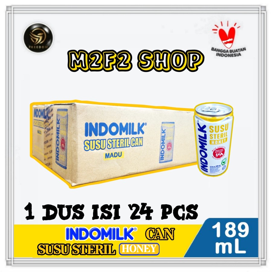 

Indomilk Susu Murni Steril Madu Kaleng | Honey Can - 189 ml (Kemasan Karton)