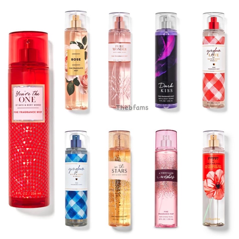 Original BBW Fragrance Mist 236 ml The One Gingham Love Dark Kiss Japanese Cherry Blossom Pure Wonde