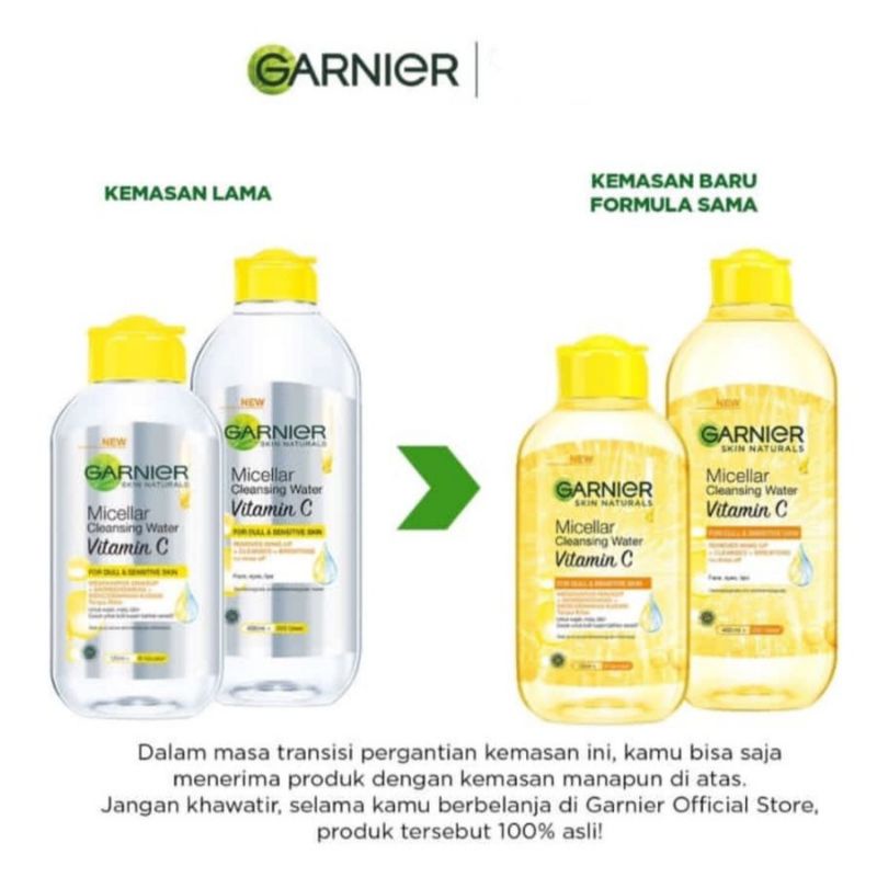 GARNIER MIcellar Cleansing Water Vitamin C 125 ml (kuning)