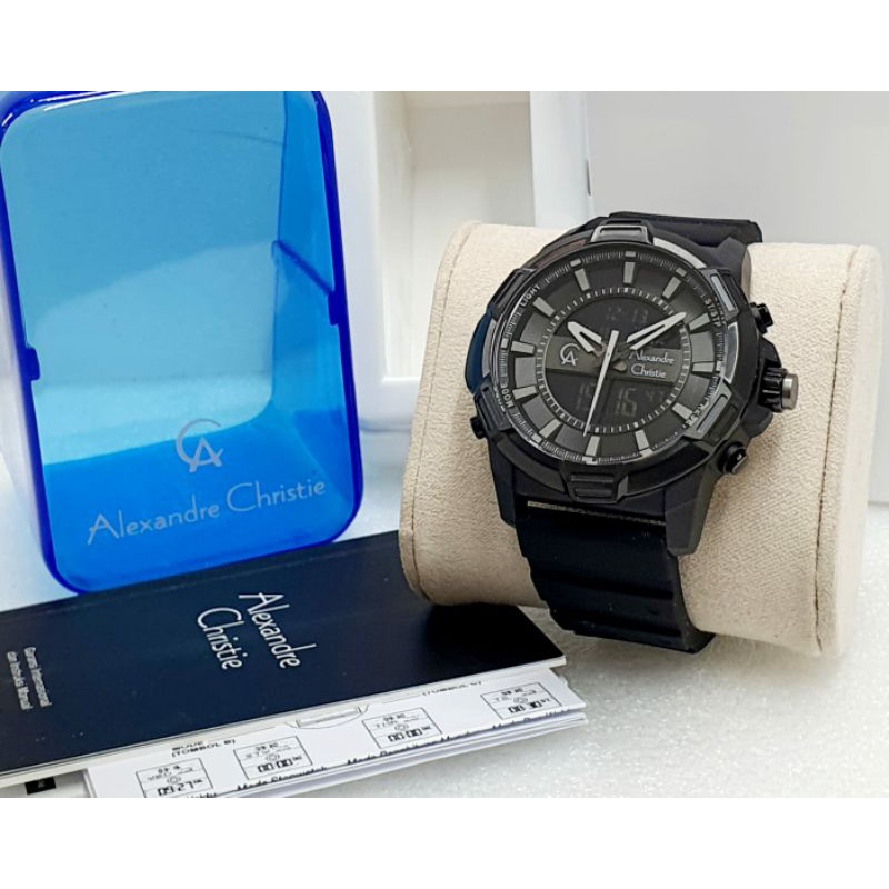 jam tangan AC 9375MH Alexandre Christie jam tangan pria wanita analog digital dual time alexander cr