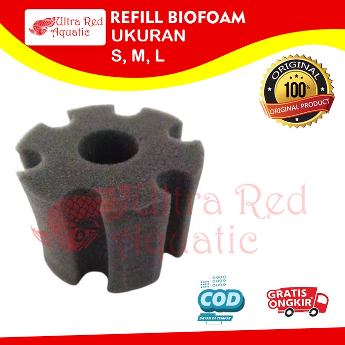 REFILL Kapas BioFoam Tebal Bio Foam Sponge Filter Ukuran S, M, L