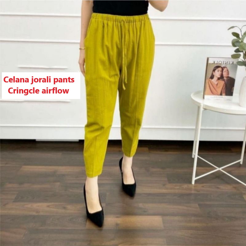 JORALI PANTS CRINCLE AIRFLOW CELANA PANTS AIRFLOW WANITA KEKINIAN RESTA JORALI PANTS CRINCKEL