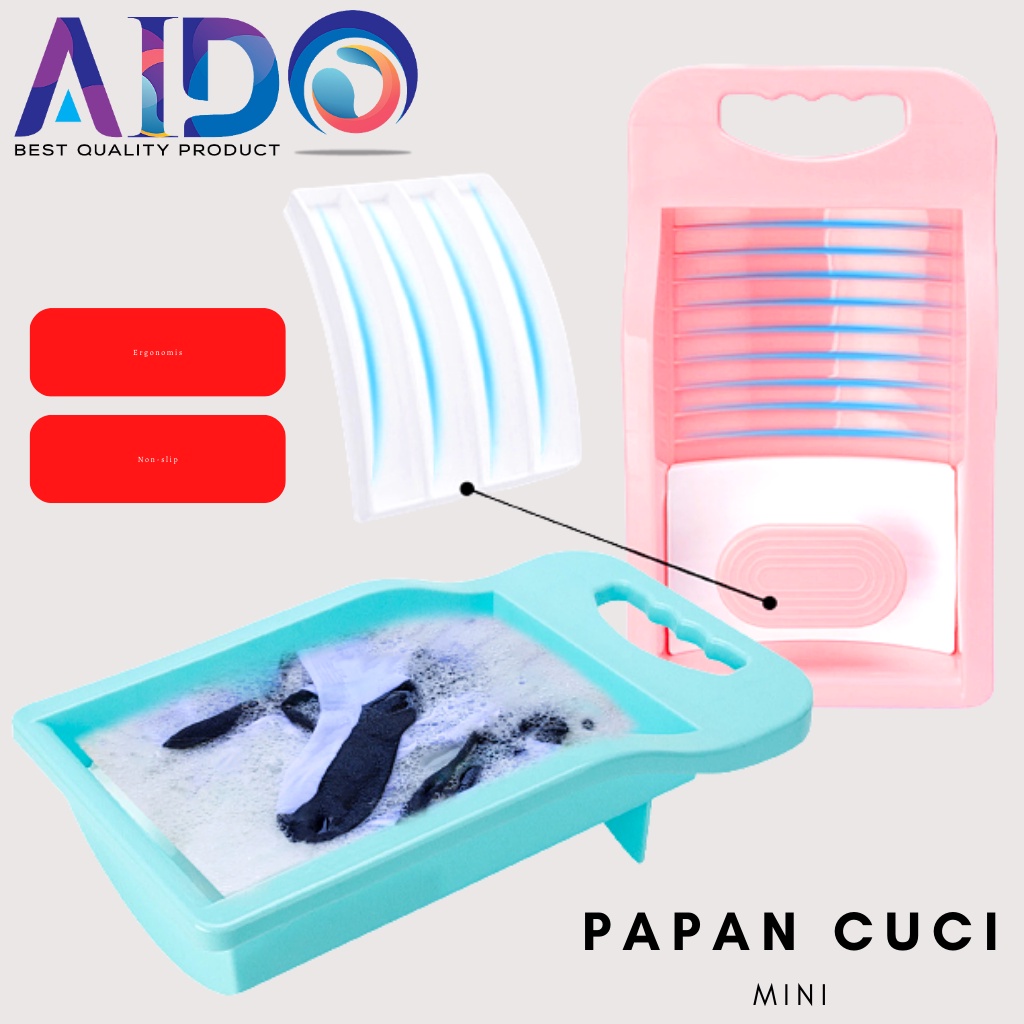 Papan Cuci Baju Mini Pakaian Dalam Kolor BH Alas Gilesan Underwear Washboard Wash Penggilasan 10016