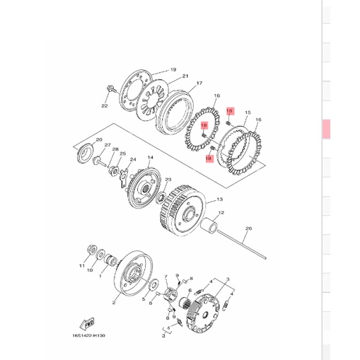 SPRING CLUTH BOSS PER PLAT KOPLING VEGA ZR RR JUPITER Z NEW 115 ROBOT JUPITER Z1 FI ORIGINAL YGP 5D9-E6383-00