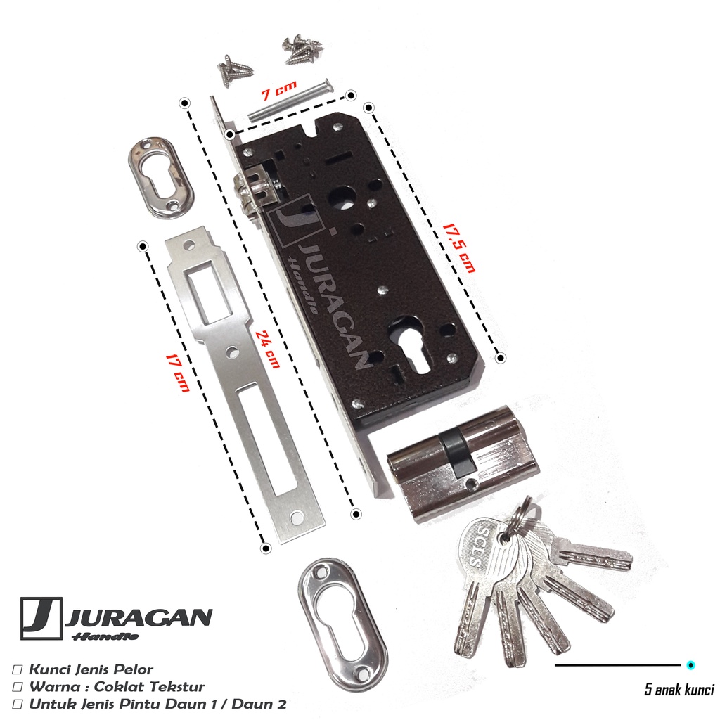 gagang pintu hitam stainless minimalis 45 cm handle tarikan tuas pintu body kunci pintu rumah body pelor anak kunci