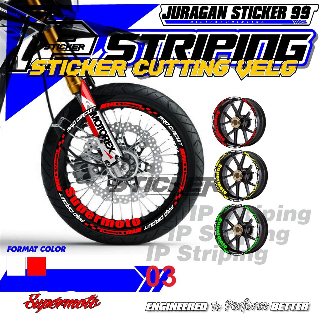 (COD) STICKER VELG MOTOR SUPERMOTO MOTOR KAWASAKI STICKER VELG SUPERMOTO VARIASI RACING TERBARU IP1.