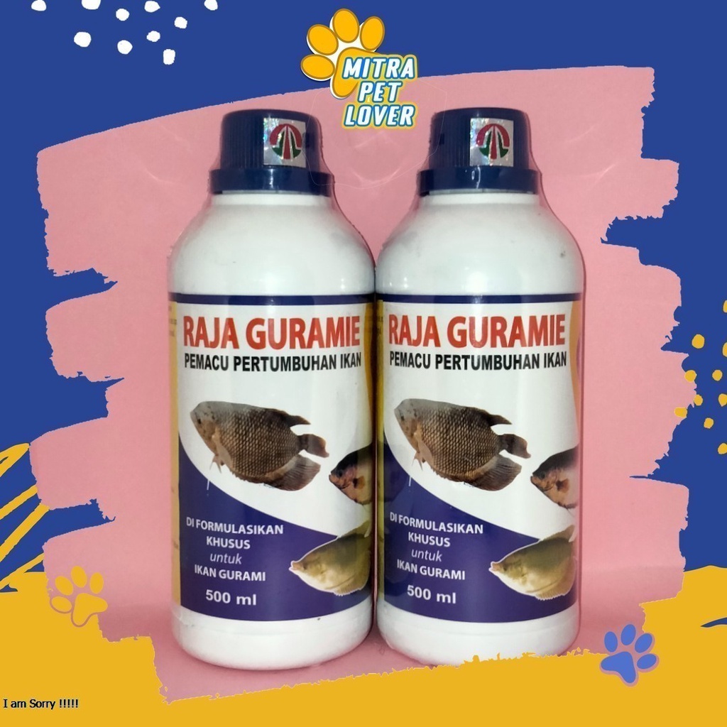 VITAMIN IKAN GURAME - RAJA GURAME LIQUID 500ML - PROBIOTIK UNTUK MENGHASILKAN PRODUKSI IKAN GURAMI YANG BESAR - MURAH ASLI GARANSI KUALITAS ORIGINAL - PET ANIMAL HEALTHCARE &amp; VETERINARY TAMASINDO OBAT KESEHATAN &amp;  VITAMIN TERNAK HEWAN  MITRAPETLOVER