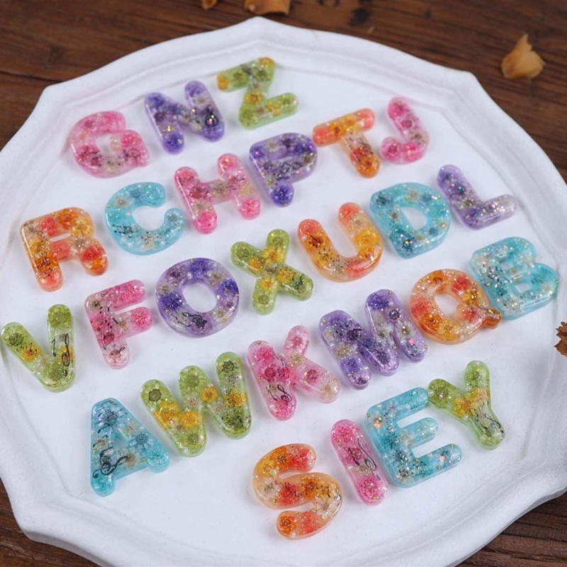 Siy Cetakan Gantungan Kunci Bahan Silikon Bentuk Huruf DIY Handmade Aksesoris Hadiah Untuk Anak