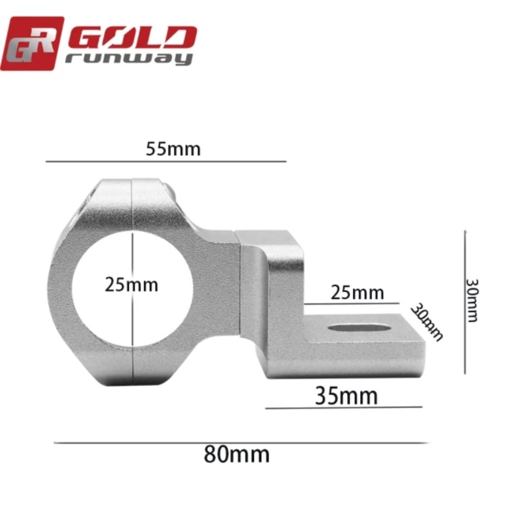 Bracket L Mount Clamp Fork Kit for Motorcycle Fog Light GoldRunway