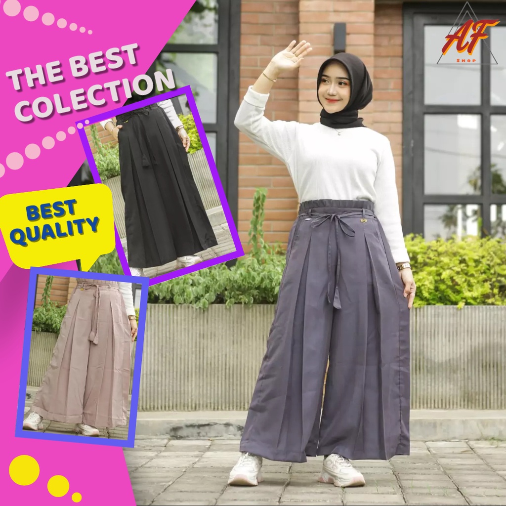 Rok Celana Panjang Kulot Rempel Veeena terbaru kekinian hs05
