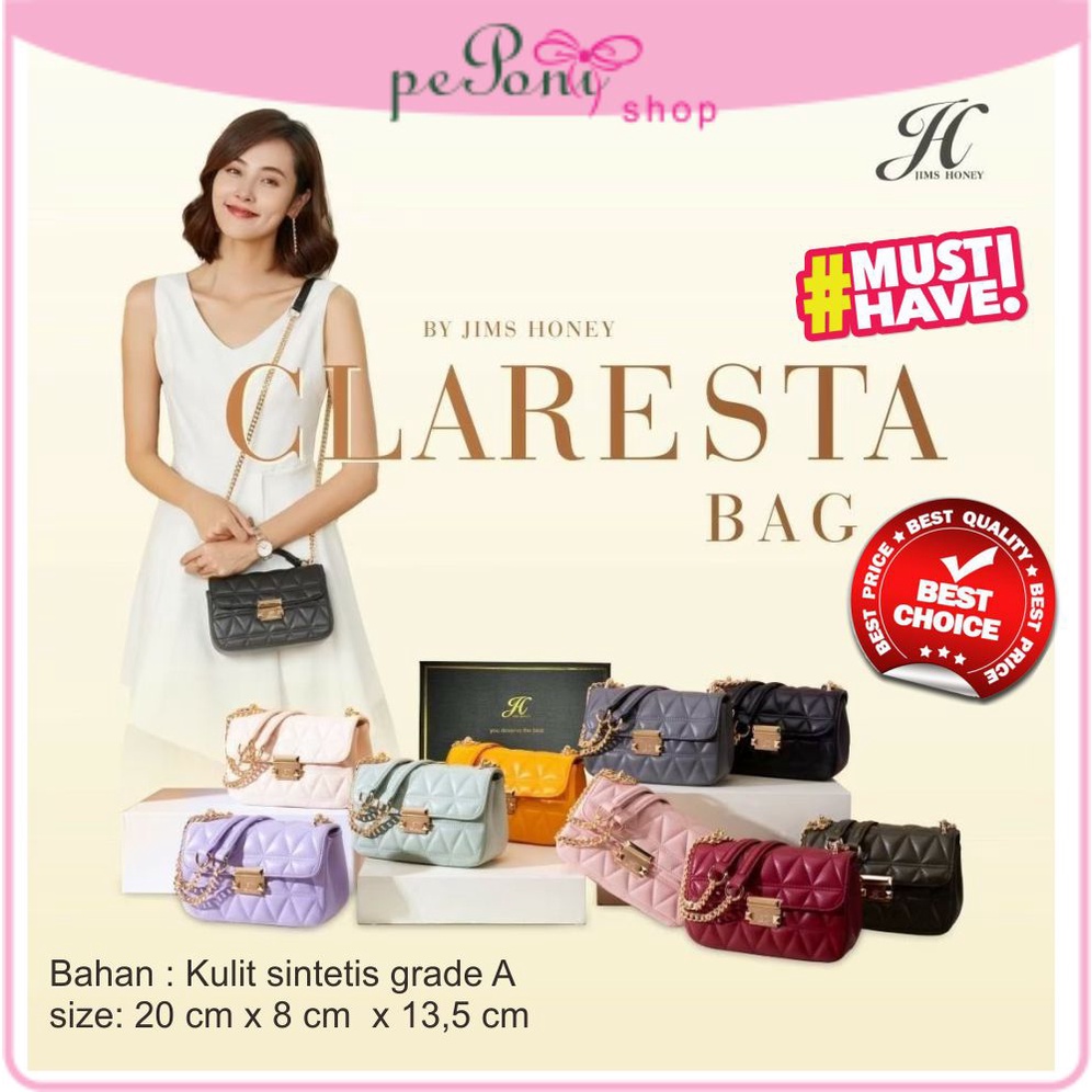 Clutch - Tas Wanita Kecil - Tas Pesta CLARESTA Bag Jims Honey -  SALE DISKON