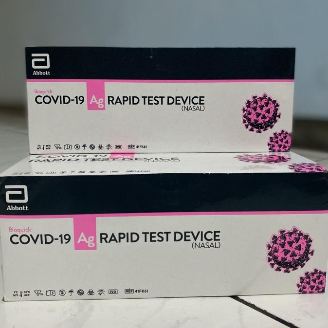 ABBOTT BIOQUICK BOX NASAL 2CM SWAB ANTIGEN DETEKSI OMICRON GOSEND BDG