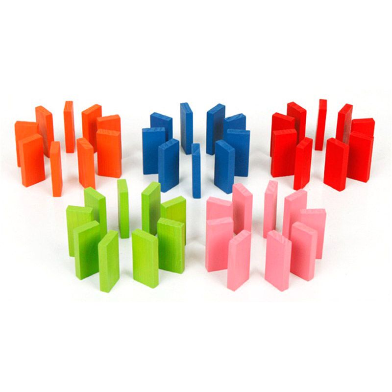 Balok Domino 120 PCS Mainan Edukasi Balok Mainan Anak Warna Warni