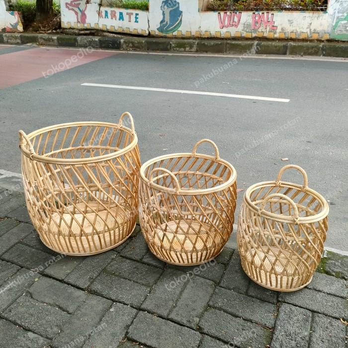 Keranjang Rotan Besar Cover Pot Keranjang Laundry
