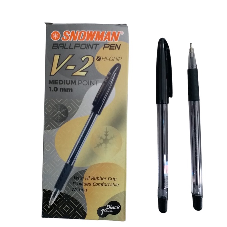 

Pulpen Snowman V2 HI-GRIP Hitam/Biru