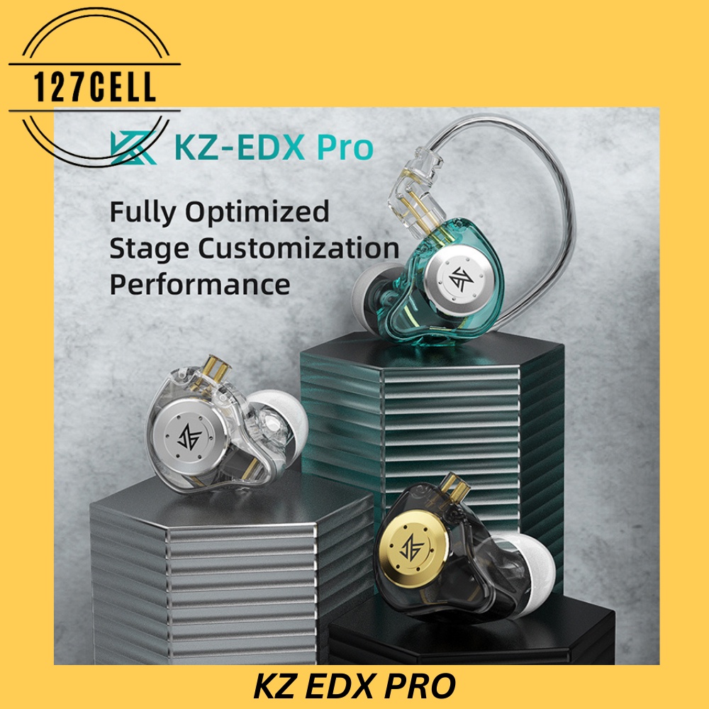 KZ EDX Pro with Mic Noise Cancelling BassHead  Earphone Heavy Bass Sensation Sport Headset AUDIO