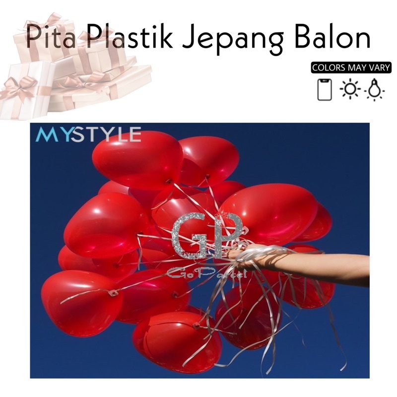 ( Rol 100 Yard ) PITA BALON PITA PESTA PITA BUNGA PITA MURAH PITA WARNA WARNI TALI BALON PITA TARIK BALON ULANGTAHUN