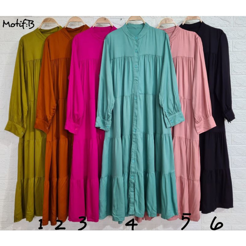 MIDI DRESS RAYON TWILL FULL KANCING / MIDI DRESS RAYON PREMIUM SUPER ADEM / MIDI DRESS SUPER ADEM