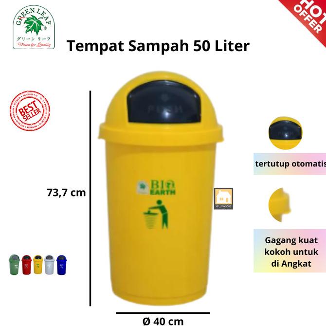 Tong Sampah Bulat Bio 50 Liter Green Leaf 2150